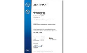 Zertifikat DQS ISO 9001 2008 Pfaffenweiler